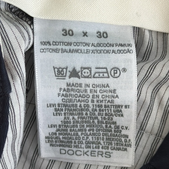 DOCKERS MENS PANTS NAVY D4 RELATED FIT STRAIGHT LEG TROUSERS COTTON NEW 30 X 30 - Picture 7 of 10
